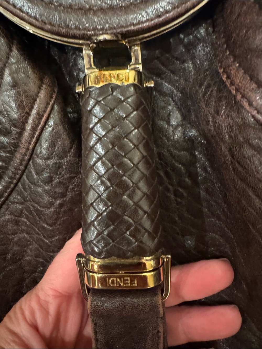 Classic 100% authentic large vintage Leather Fendi Spy bag - Picture 7 of 12